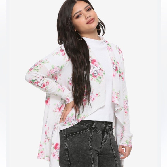 Disney Pink and White Oversized Long Lightweight Aristocrats Cardigan Size Small - Picture 6 of 8